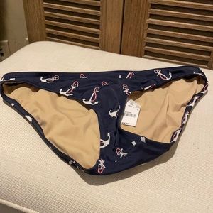 NWT jcrew bikini bottom navy with anchors